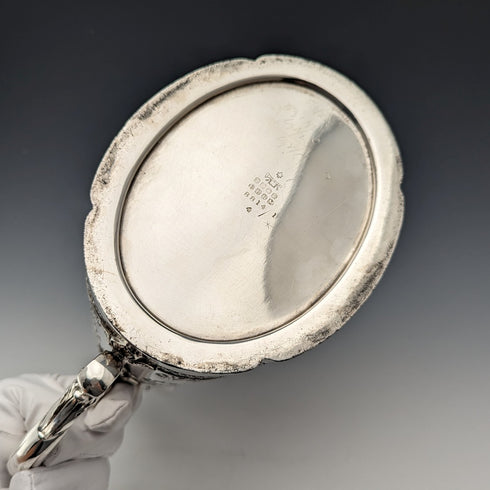 Circa 1890 British antique silver plate teapot James Dixon & Sons